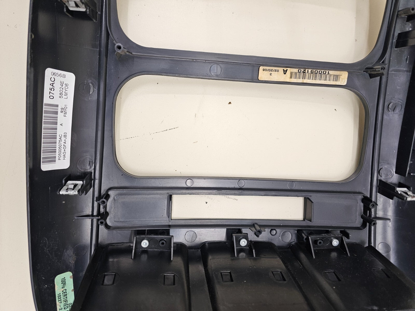 🔥01-07 Dodge Caravan Town & Country Voyager Dash Eadio Climate TRIM Bezel BLACK