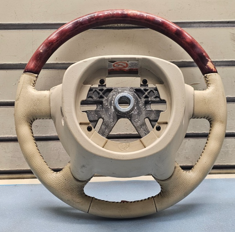 🔥03-06 LINCOLN NAVIGATOR Steering Driver Column Wheel Assembly TAN/WOOD