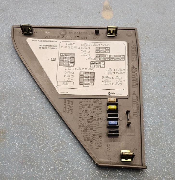 🔥99-02 Silverado Sierra Interior Dash Fuse Panel Access Cover Left OEM TAN