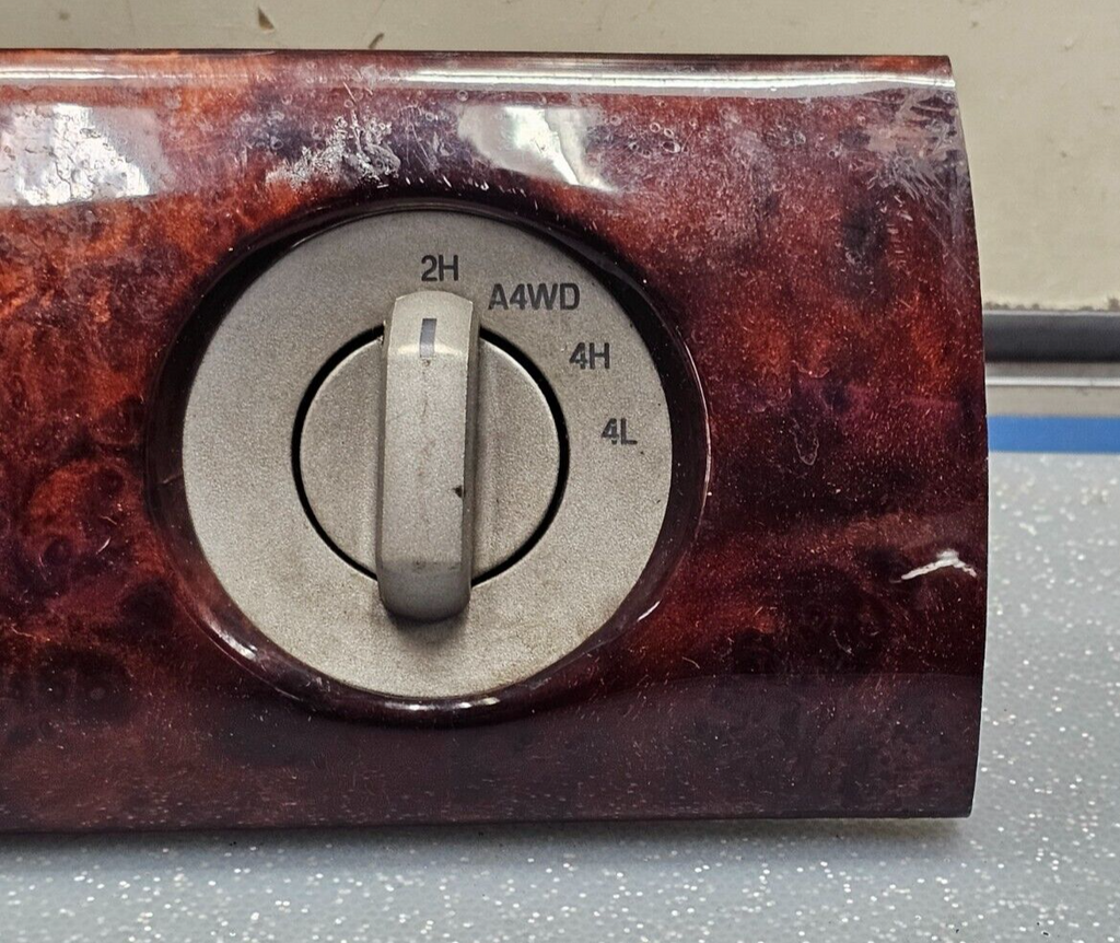 🔥03-06 LINCOLN NAVIGATOR 4WD LEFT DRIVER DASH TRANSFER CASE SWITCH BEZEL WOOD