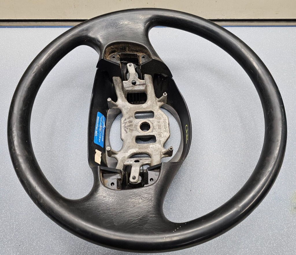 99-07 FORD F250 F350 SUPER DUTY Left Driver Steering Wheel Leather Column Black