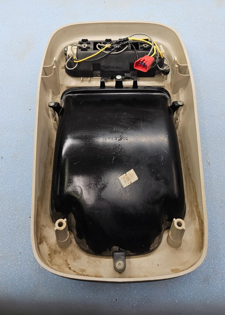 🔥98-02 Dodge RAM Front Overhead Console DOME Map Light Lamp Roof Storage Tan