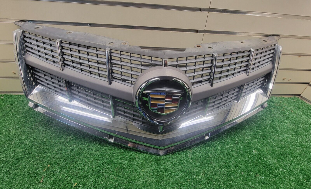 🔥2010-2012 CADILLAC SRX UPPER FRONT GRILLE WITH EMBLEM ASSEMBLY CHROME OEM GRAY