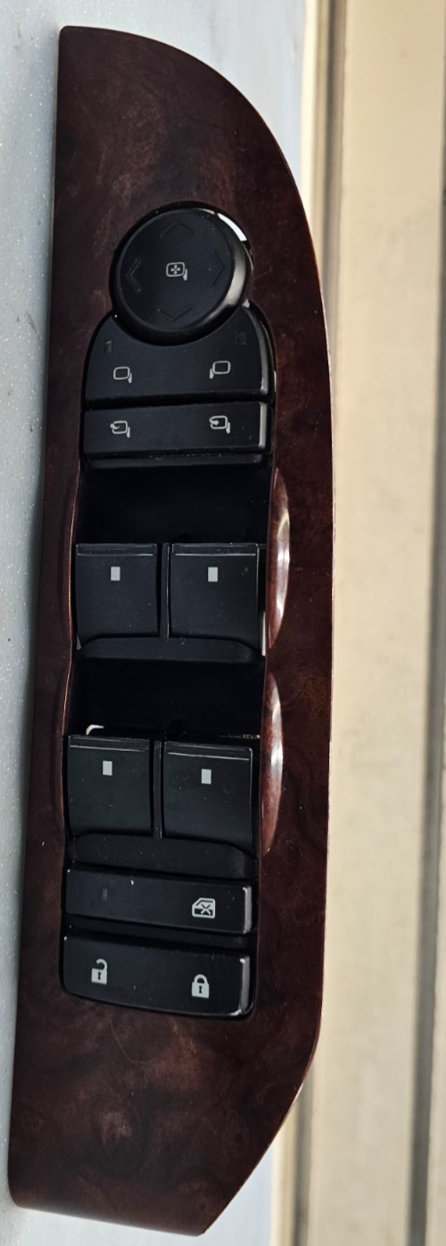 🔥07-14 Tahoe Yukon Suburban Left Driver Door Window Master Power Switch Wood