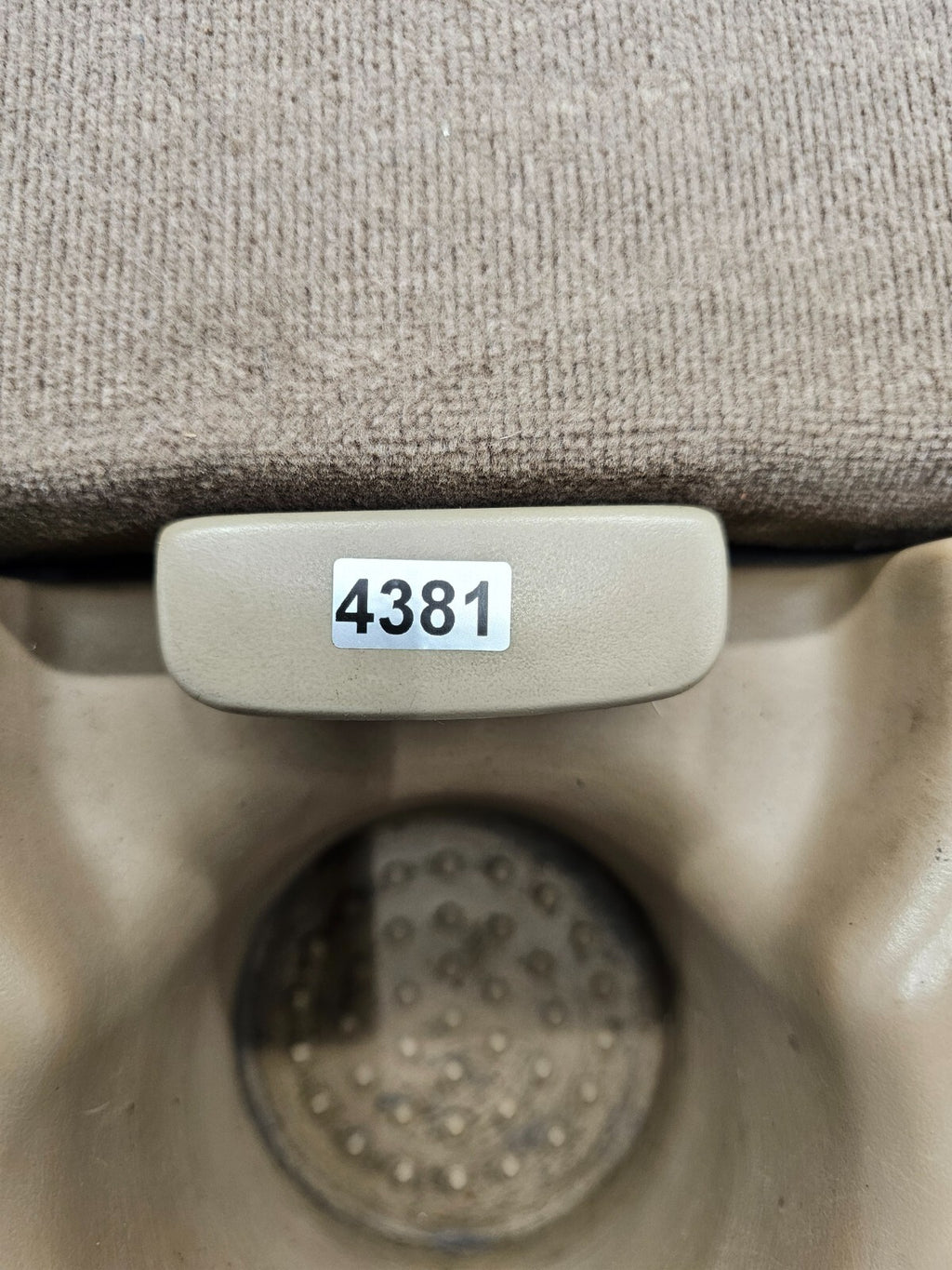 97-03 Ford F150 Center Console JUMPSEAT Armrest Cloth/Leather Cup holder TAN JS6