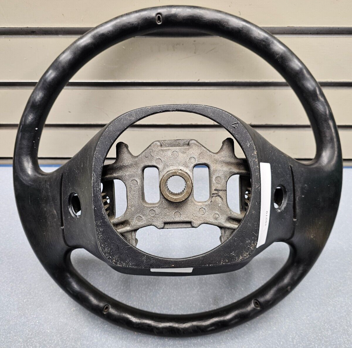 99-07 FORD F250 F350 SUPER DUTY Left Driver Steering Wheel Leather Column Black