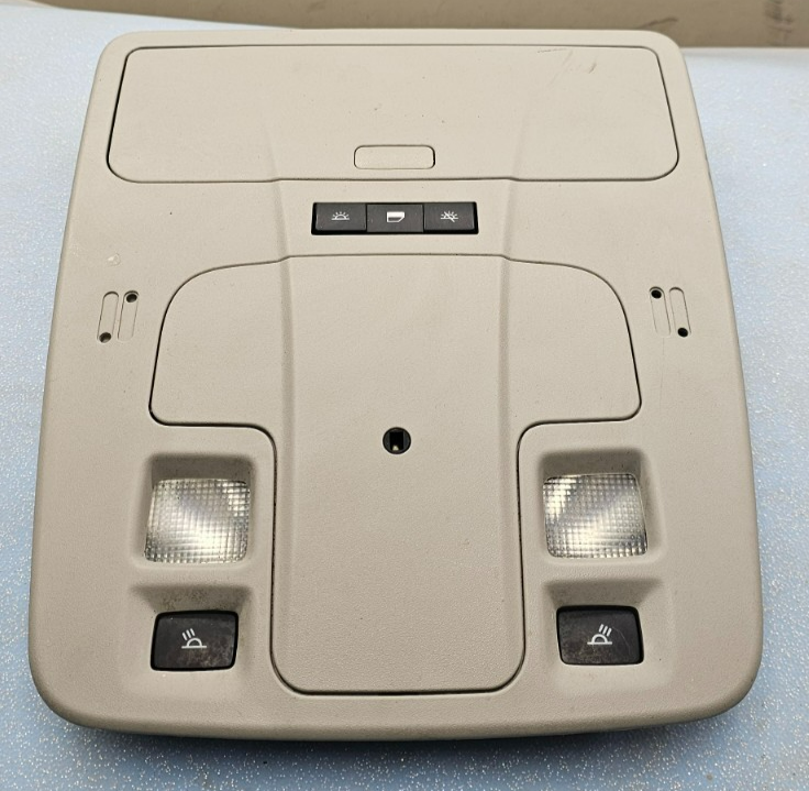 🔥13-16 MALIBU OVERHEAD CONSOLE FRONT DOME MAP  LIGHT LAMP ASSEMBLY TAN OEM
