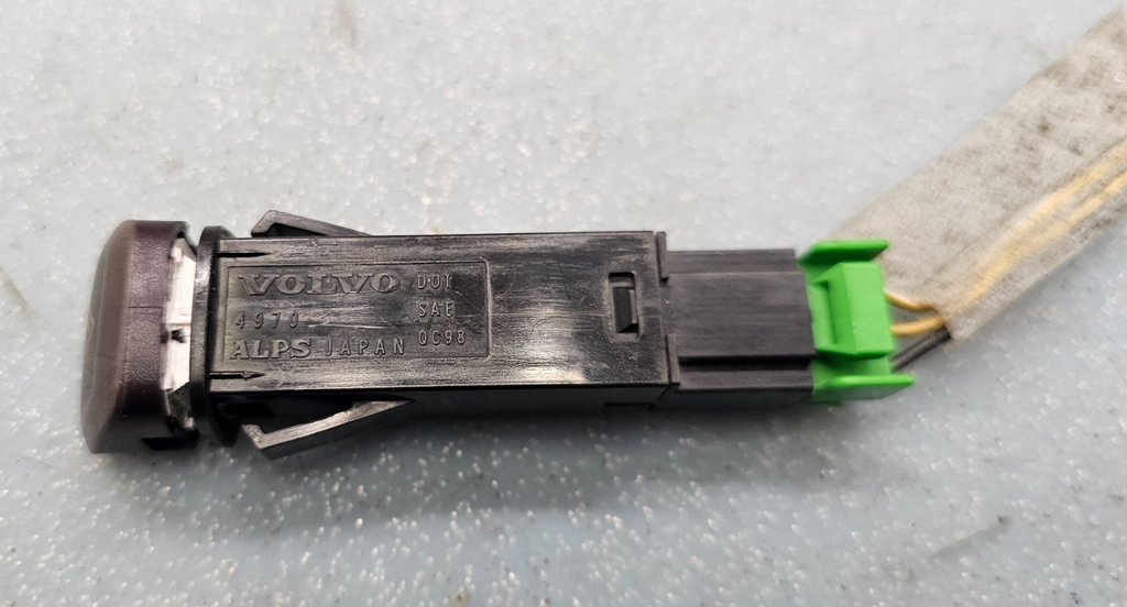 🔥98-14 Volvo XC90 S80 V70 Emergency Hazard Light Control Switch Unit Assy Black