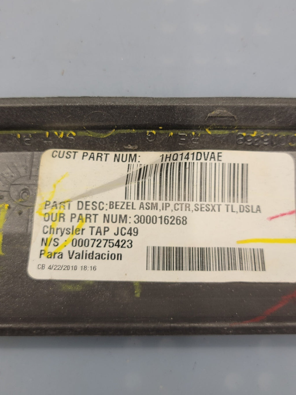 🔥2009-2010 DODGE JOURNEY DASH RADIO TRIM BEZEL OEM silver