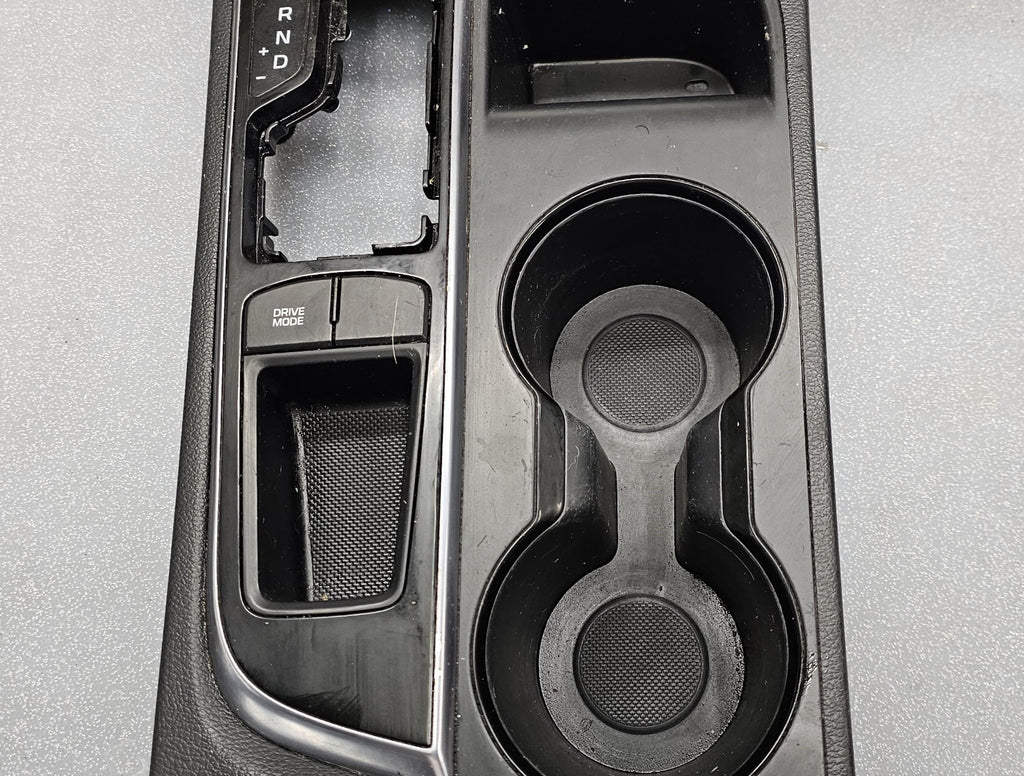 🔥15-17 SONATA GEAR SHIFTER SHIFT BEZEL CENTER CONSOLE PANEL W/CUP HOLDER SILVER