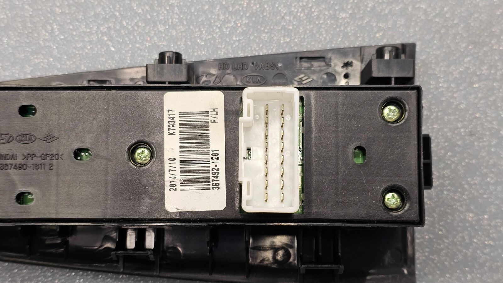 07-10 Hyundai Elantra Power Left Driver Master Main Window Switch Assembly Black