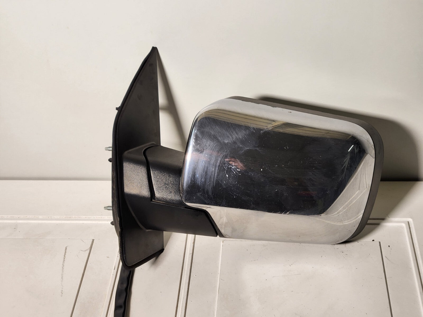 🔥04-14 Nissan Armada Left Driver Chrome Power Mirror W/Ht Mem Lamp Black