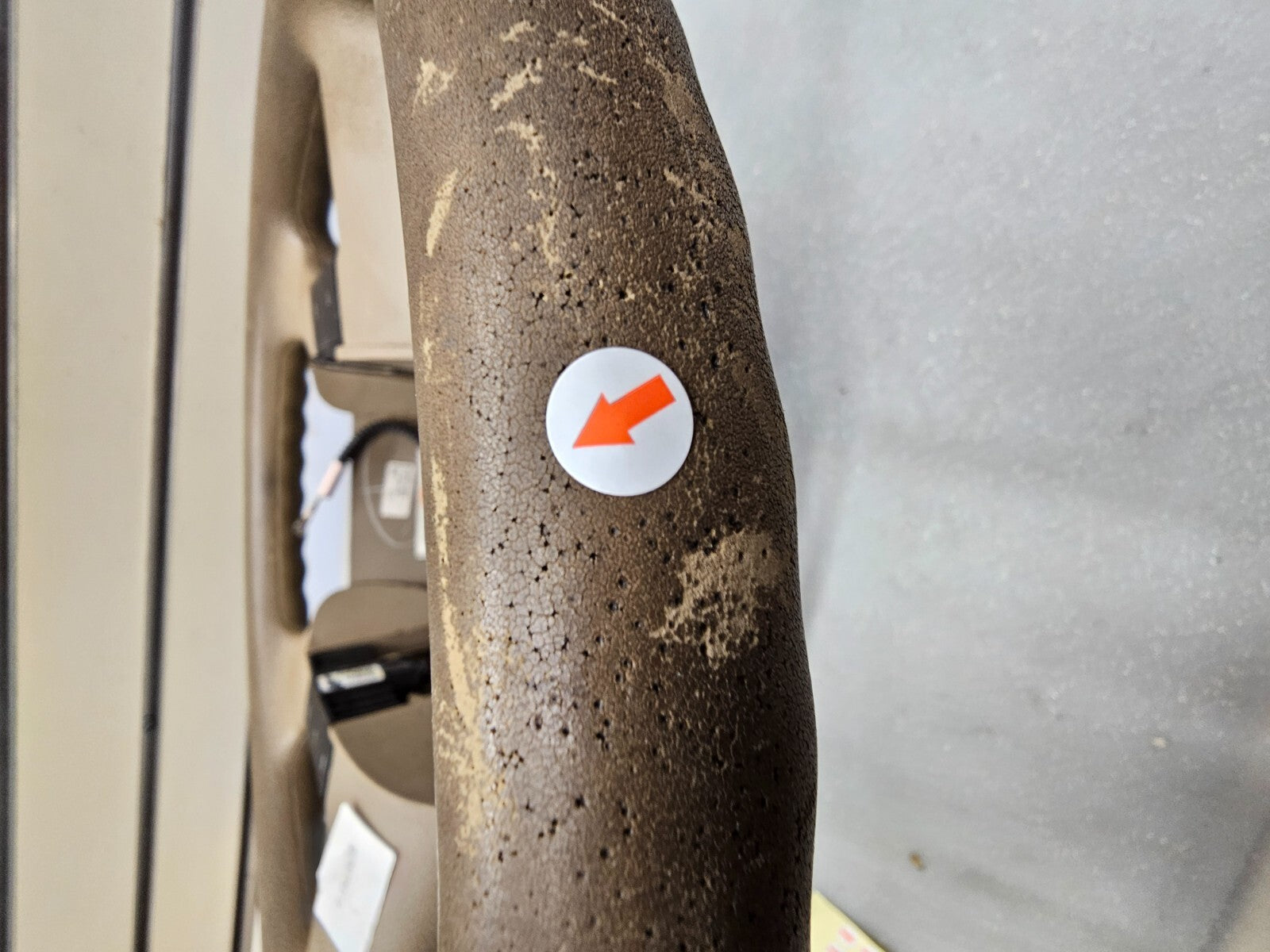 🔥2004-2008 Ford F-150 F150 Tan Leather Wrapped Steering Wheel OEM TAN