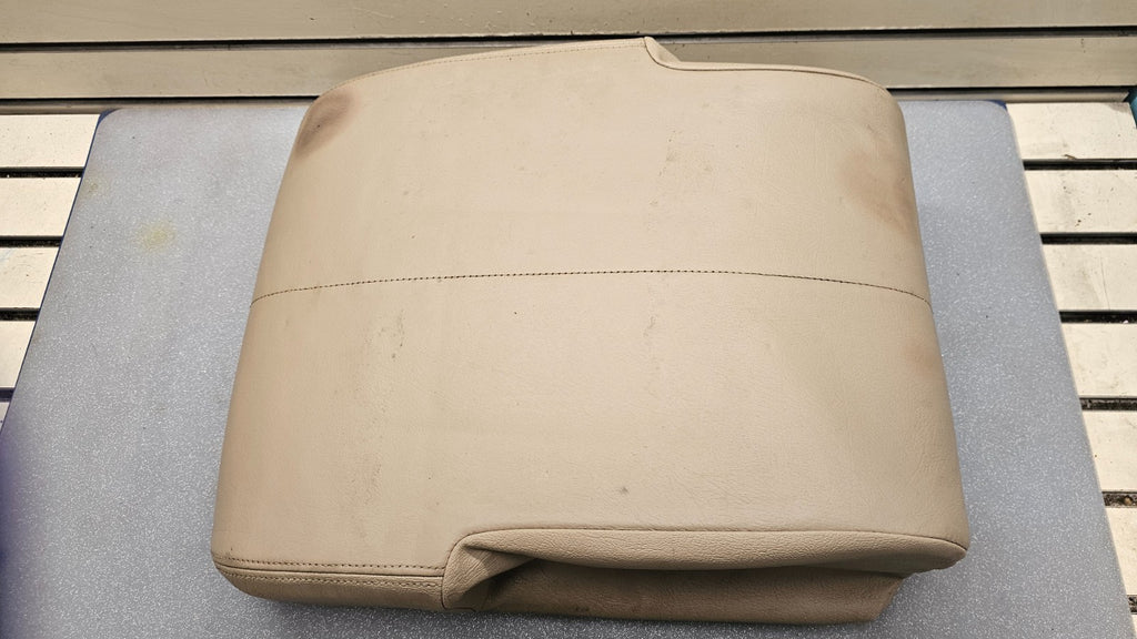 🔥99-10 Ford F250 F350 Center Console JUMP SEAT Arm Rest CLOTH/LEATHER TAN JS3