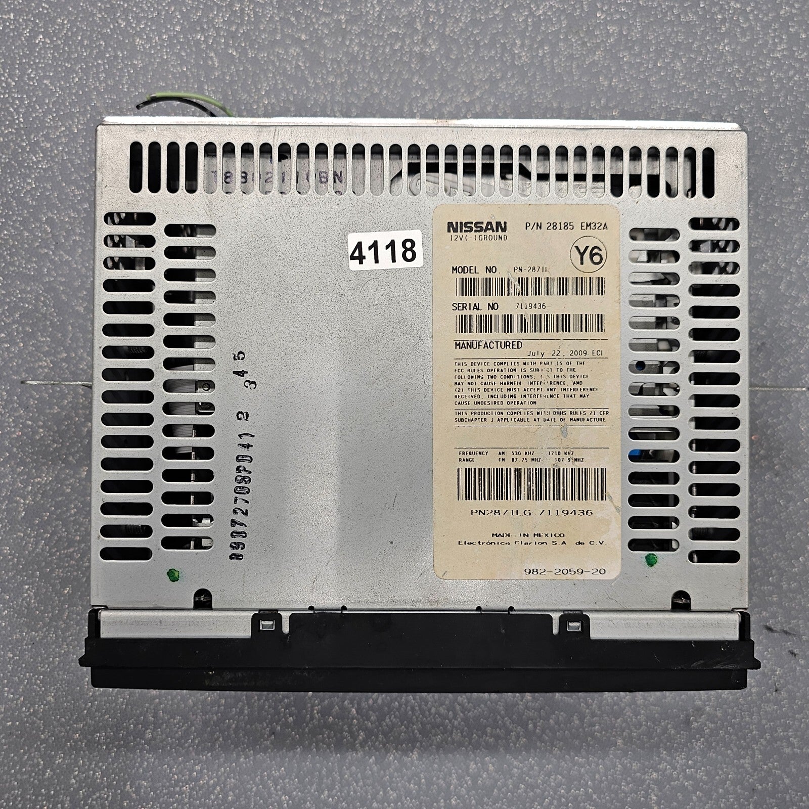 🔥07-09 Nissan Versa Dash Radio Receiver AM FM CD Player Disc OEM