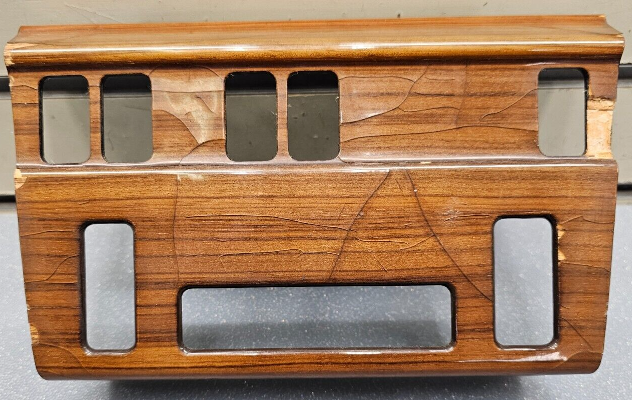 86-96 Mercedes Benz W124 Dash Center Panel Climate Control Bezel OEM Woodgrain