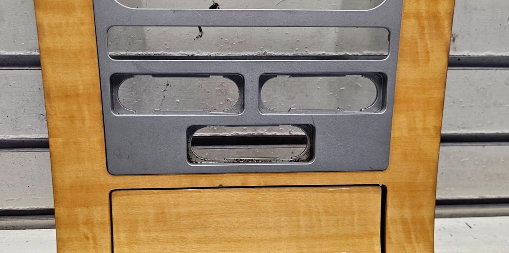 🔥07-10 Lincoln Navigator DASH AM FM RADIO DISPLAY BEZEL TRIM PANEL WOOD/SILVER