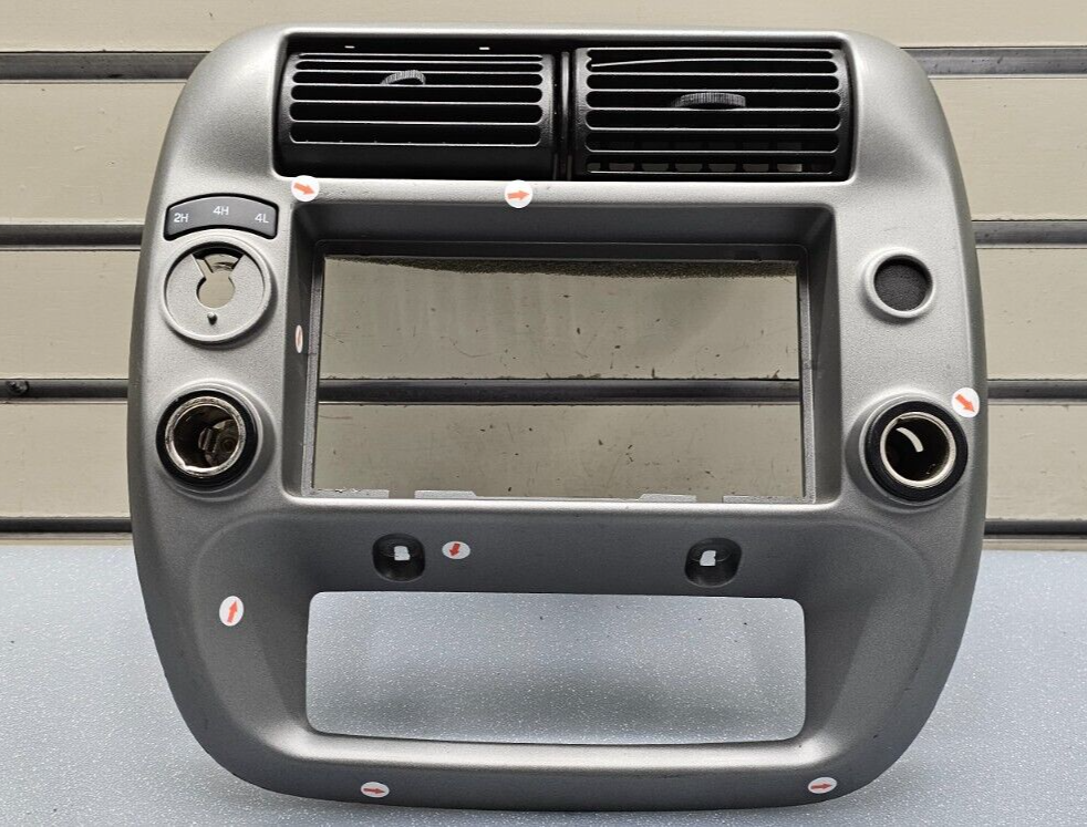 95-10 Ford Ranger EXPLORER Center Dash Radio Trim Surround Bezel Trim SILVER B2