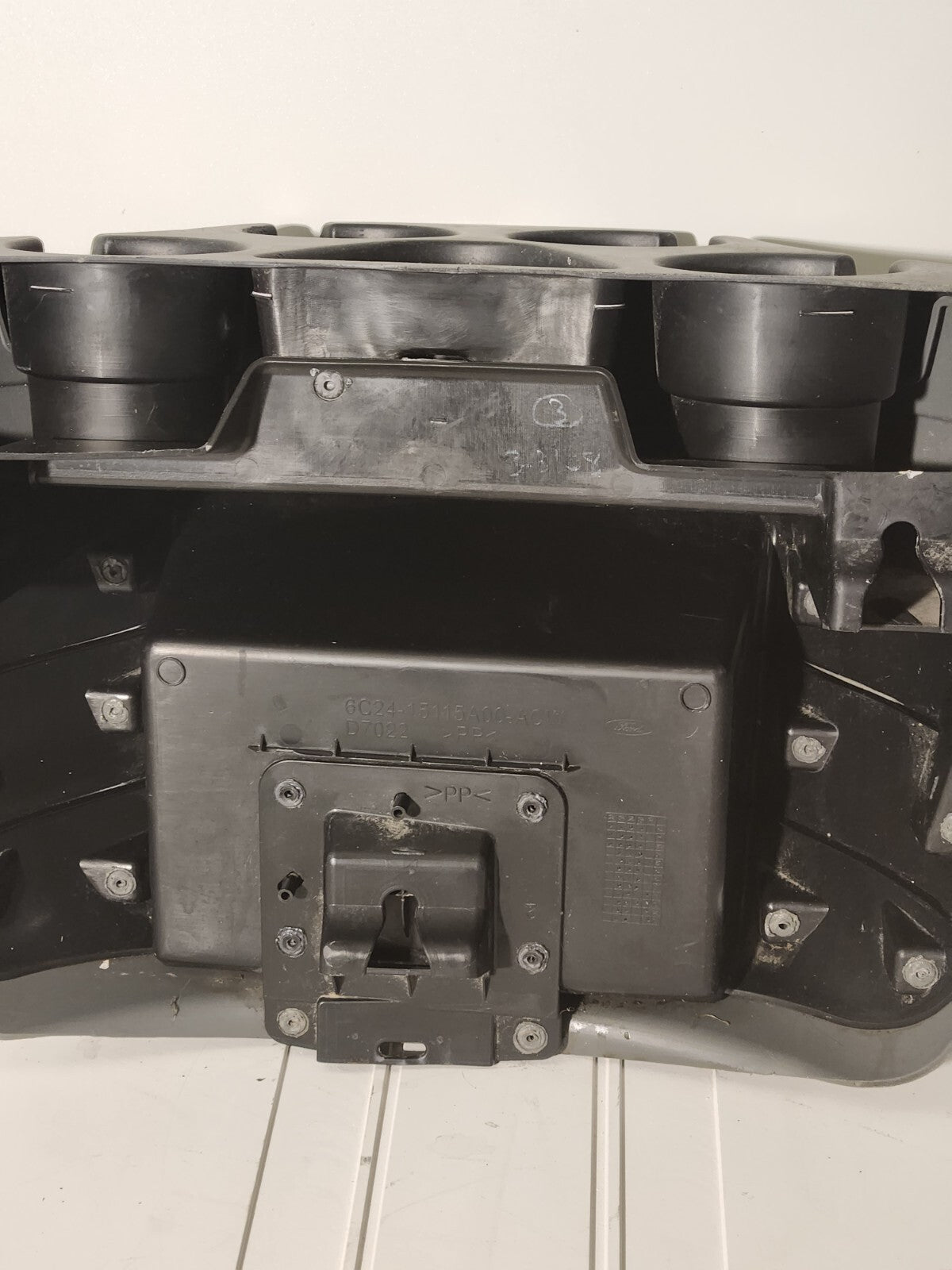 97-13 FORD ECONOLINE VAN E150 E250 E350 E450 FRONT CENTER CONSOLE Cupholder GRAY
