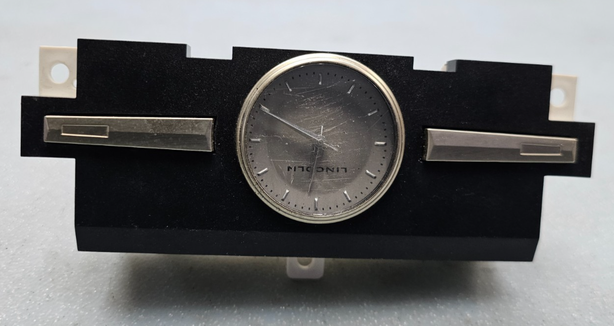 🔥03-11 LINCOLN TOWN CAR DASH QUARTZ CLOCK FACTORY BLACK/GOLD ANALOG BEZEL OEM