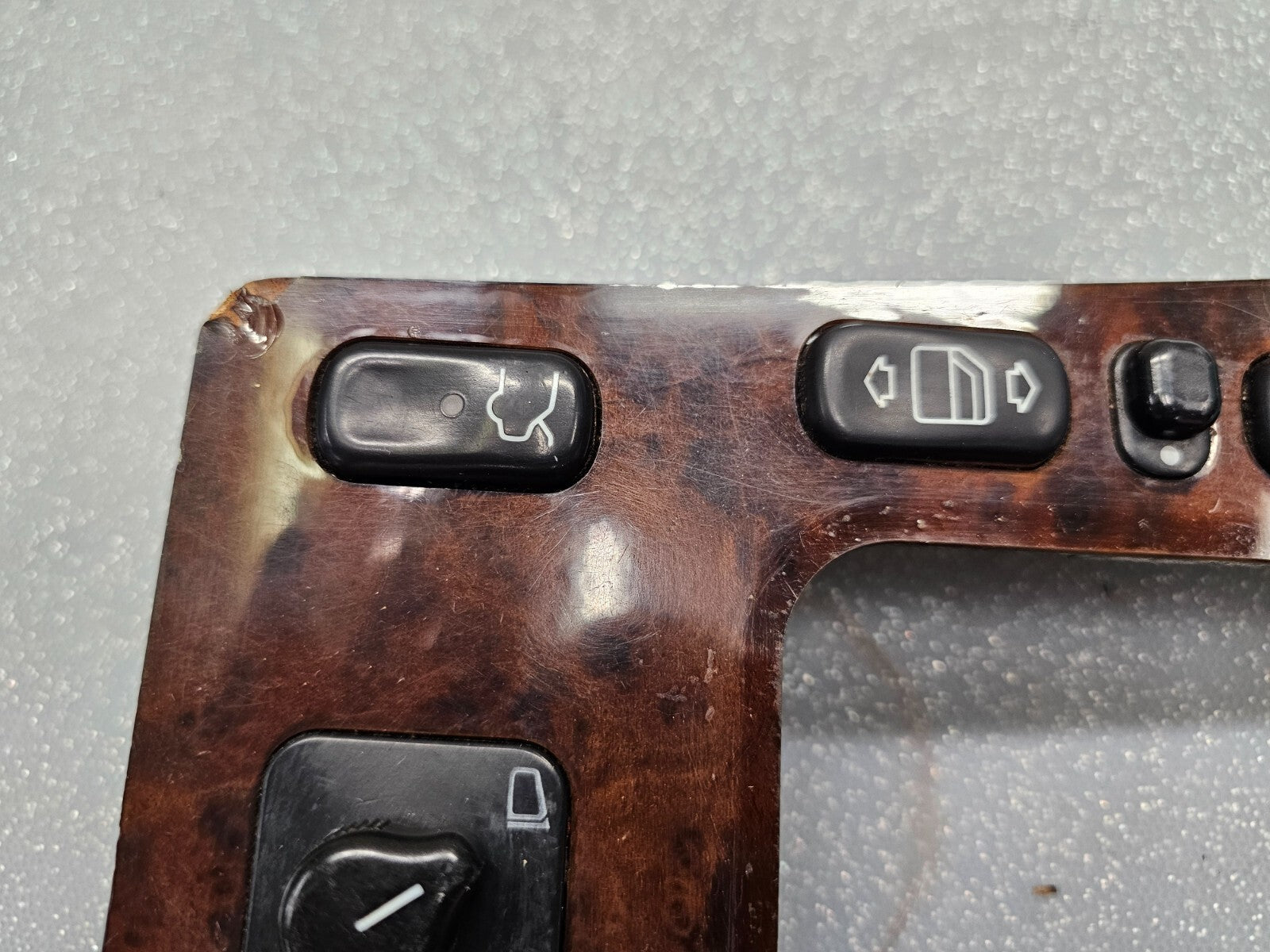 🔥96-97 MERCEDES E300 E320 E420 LEFT DRIVER MASTER WINDOW SWITCH ASSEMBLY WOOD