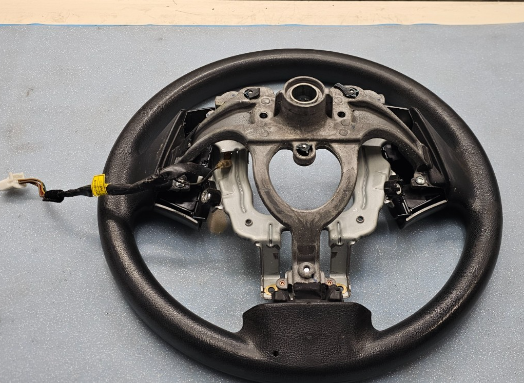 🔥07-09 Elantra Left Driver Steering Column Wheel 9P Cruise Control Black OEM