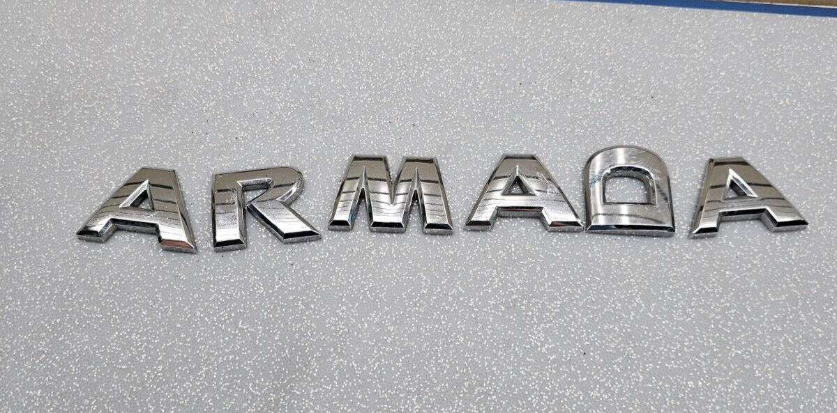 05-15 Nissan Armada V8 Rear Emblem Letters Badge Decal Logo Hatch Gate Door OEM