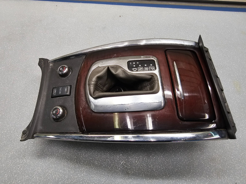 🔥09-13 Infiniti G37 Convertible Center Console Gear Shifter Trim Bezel Wood OEM