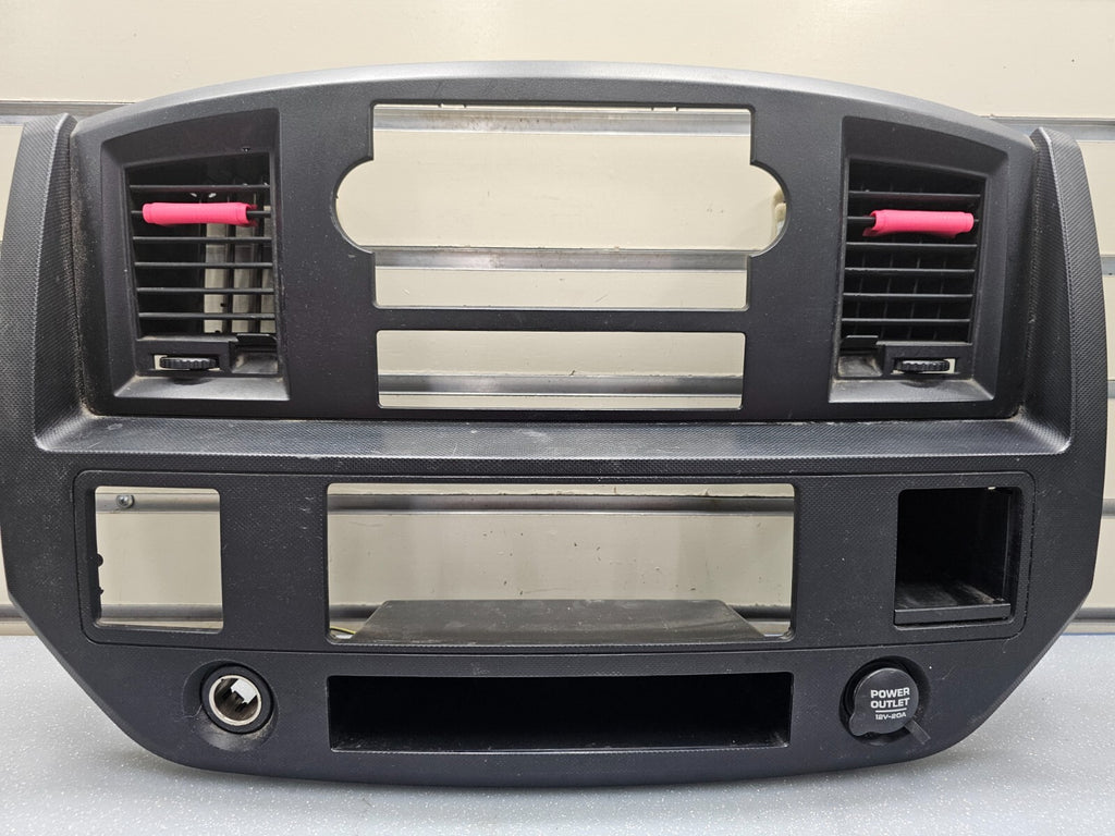 06-08 Dodge RAM Dash RADIO Stereo Bezel Climate Trim Panel CARBON Black OEM B11