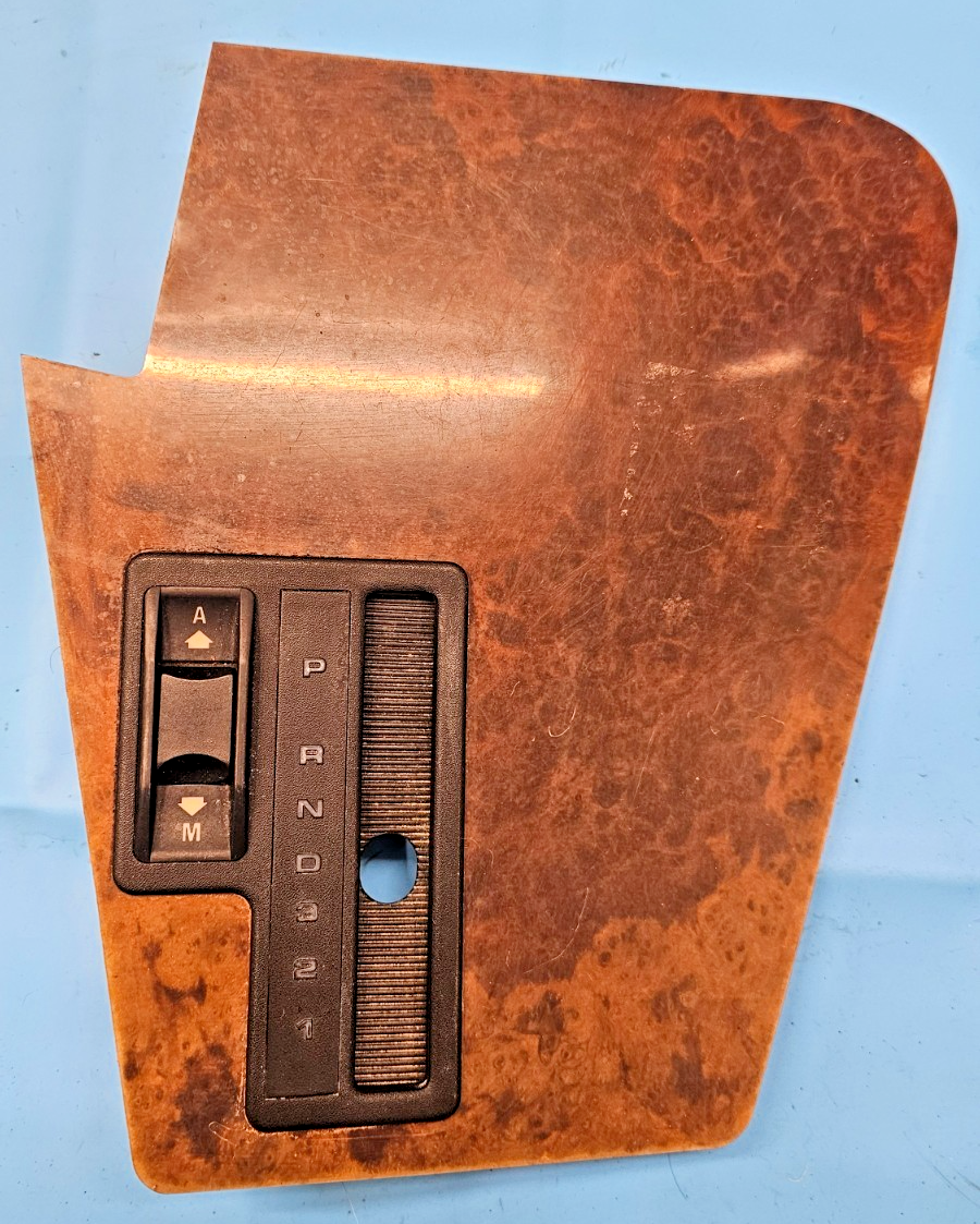 🔥88-94 BMW E32 E34 Automatic Wood Center Console Shifter Shift Panel Bezel Wood