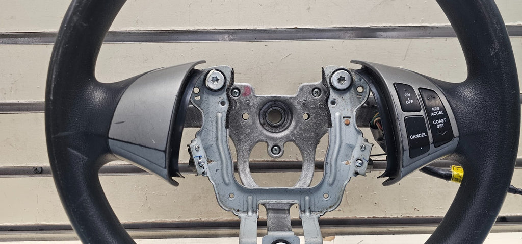 🔥07-09 Elantra Left Driver Steering Column Wheel 9P Cruise Control Black OEM