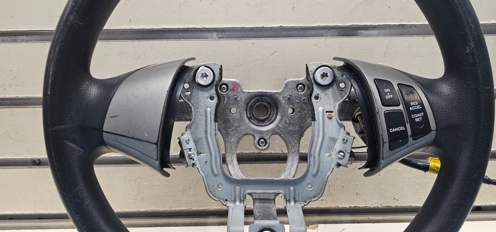 🔥07-09 Elantra Left Driver Steering Column Wheel 9P Cruise Control Black OEM
