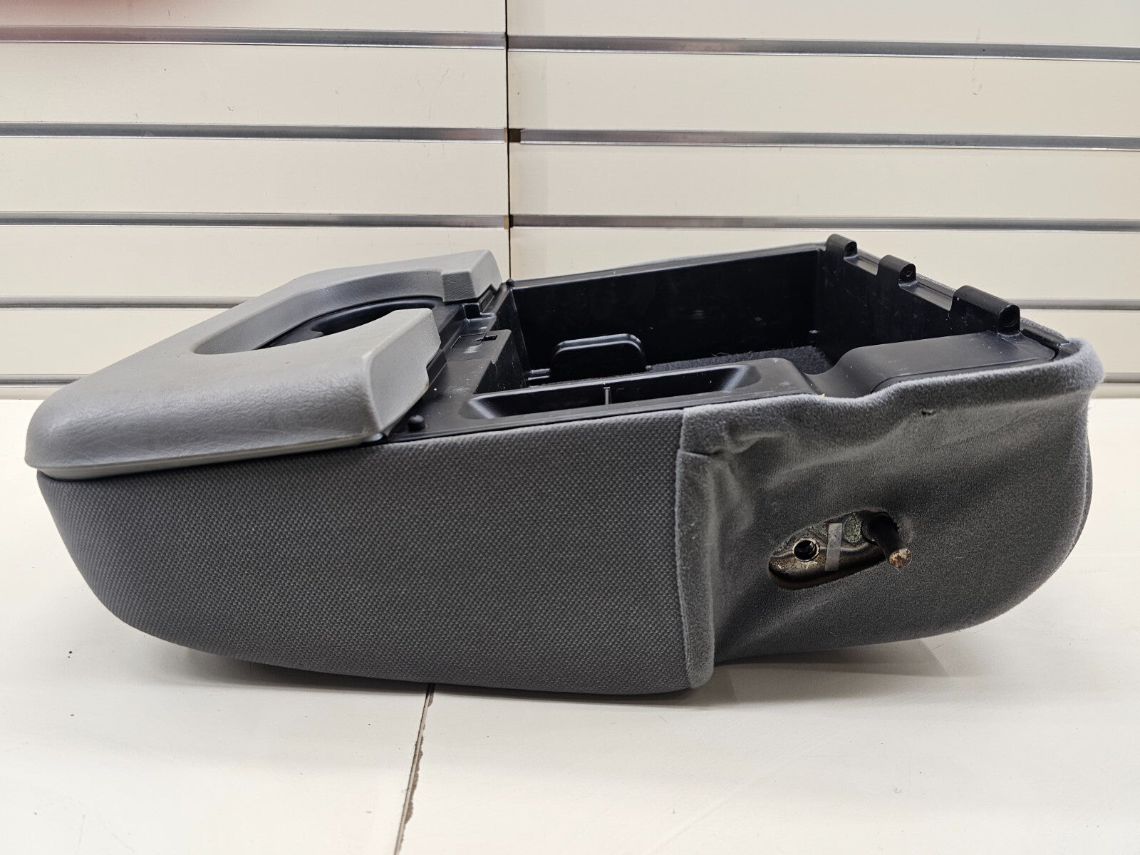 🔥99-10 Ford F250 F350 Center Console JUMP SEAT Storage Arm Rest CLOTH GRAY JS3