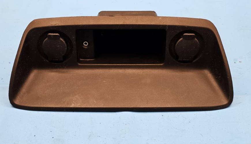 07-13 Armada Radio Bezel Cubby  Storage Trim Aux Lid Assembly Lower Charge BLACK