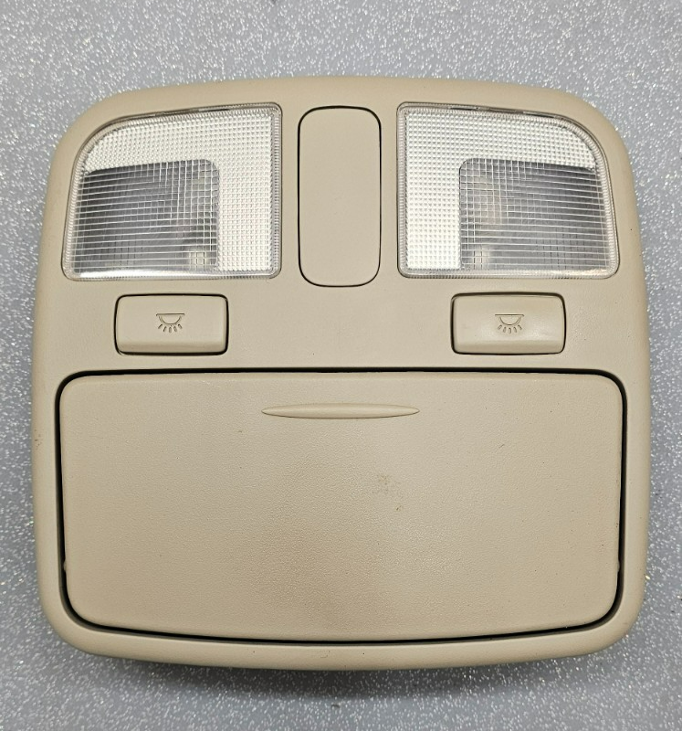 06-10 Hyundai Sonata Overhead Console Dome Map Light Lamp Storage Assembly Gray