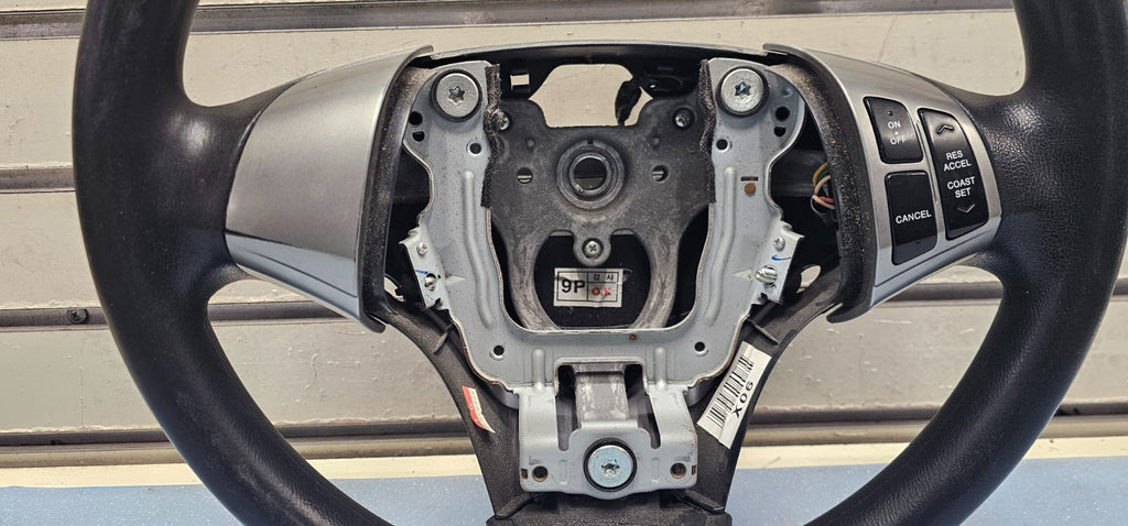 🔥07-09 Elantra Left Driver Steering Column Wheel Cruise Control Leather Black