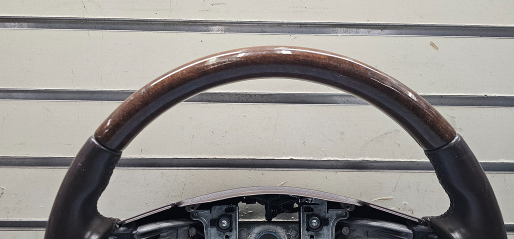 🔥2010 CADILLAC SRX LEATHER STEERING WHEEL ASSEMBLY BLACK/WOODGRAIN OEM