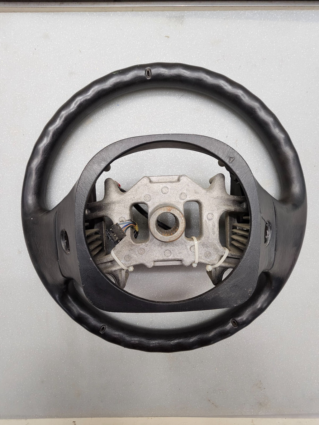99-07 FORD F250 F350 SUPER DUTY PICKUP Steering Wheel Leather Column Black Shift