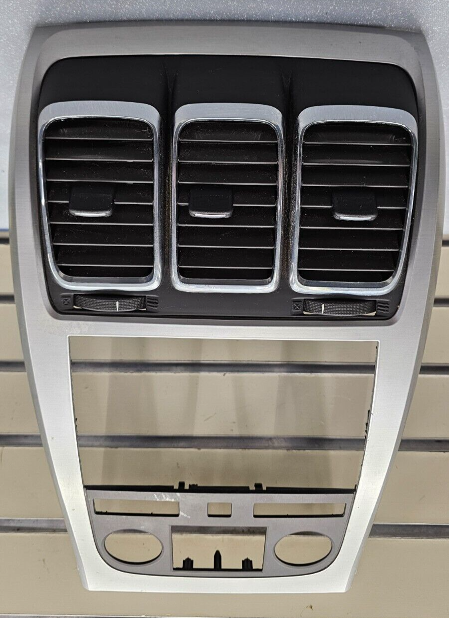 🔥07-12 Acadia  Dash AM FM Radio Stereo Display Bezel Climate Trim Panel Silver