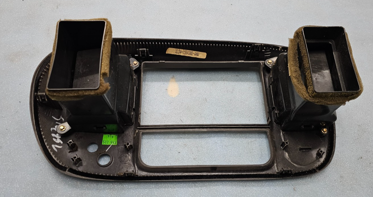 🔥97-03 Ford F150 Center Dash FM Radio Climate Trim Stereo BEZEL Panel DK TAN B1