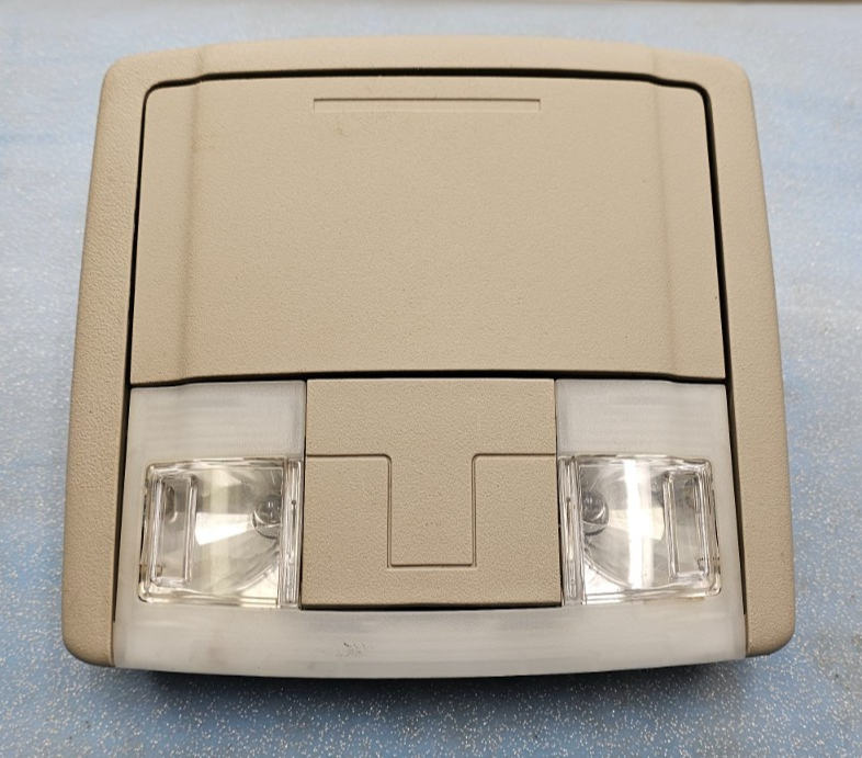 🔥07-19 EDGE TAURUS F150 FRONT OVERHEAD CONSOLE DOME LIGHT STORAGE ASSEMBLY TAN