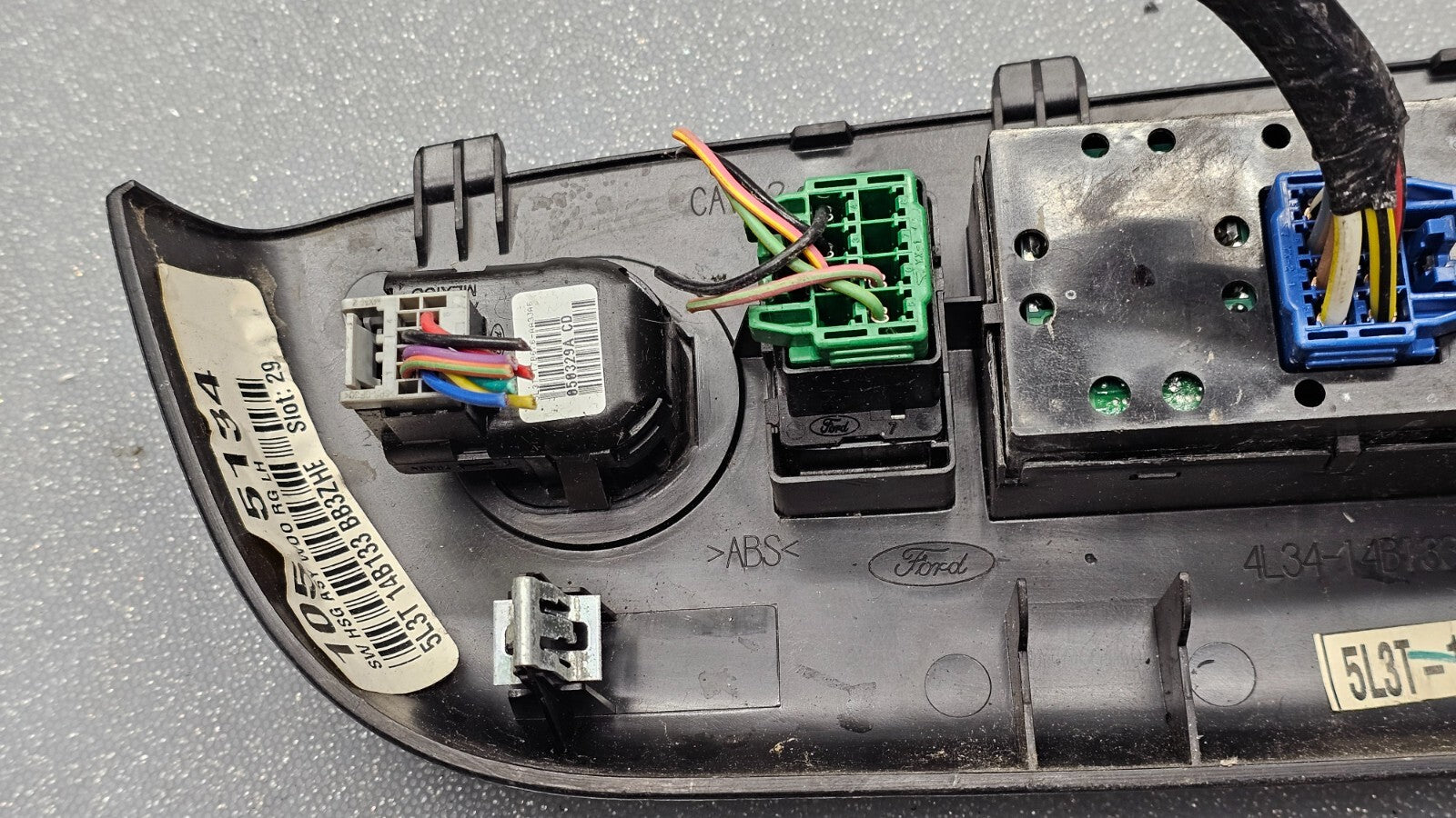 🔥04-08 Ford F150 Left Driver Master Door Window Power Switch Control BLACK WS24