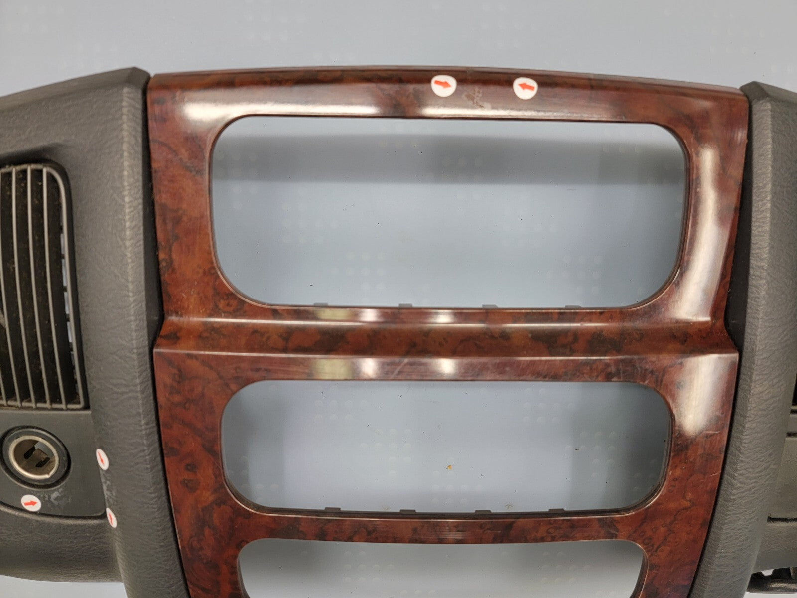 🔥2002-2005 Dodge Ram Climate Radio Control A/C Heat Dash Vents WOODGRAIN Bezel