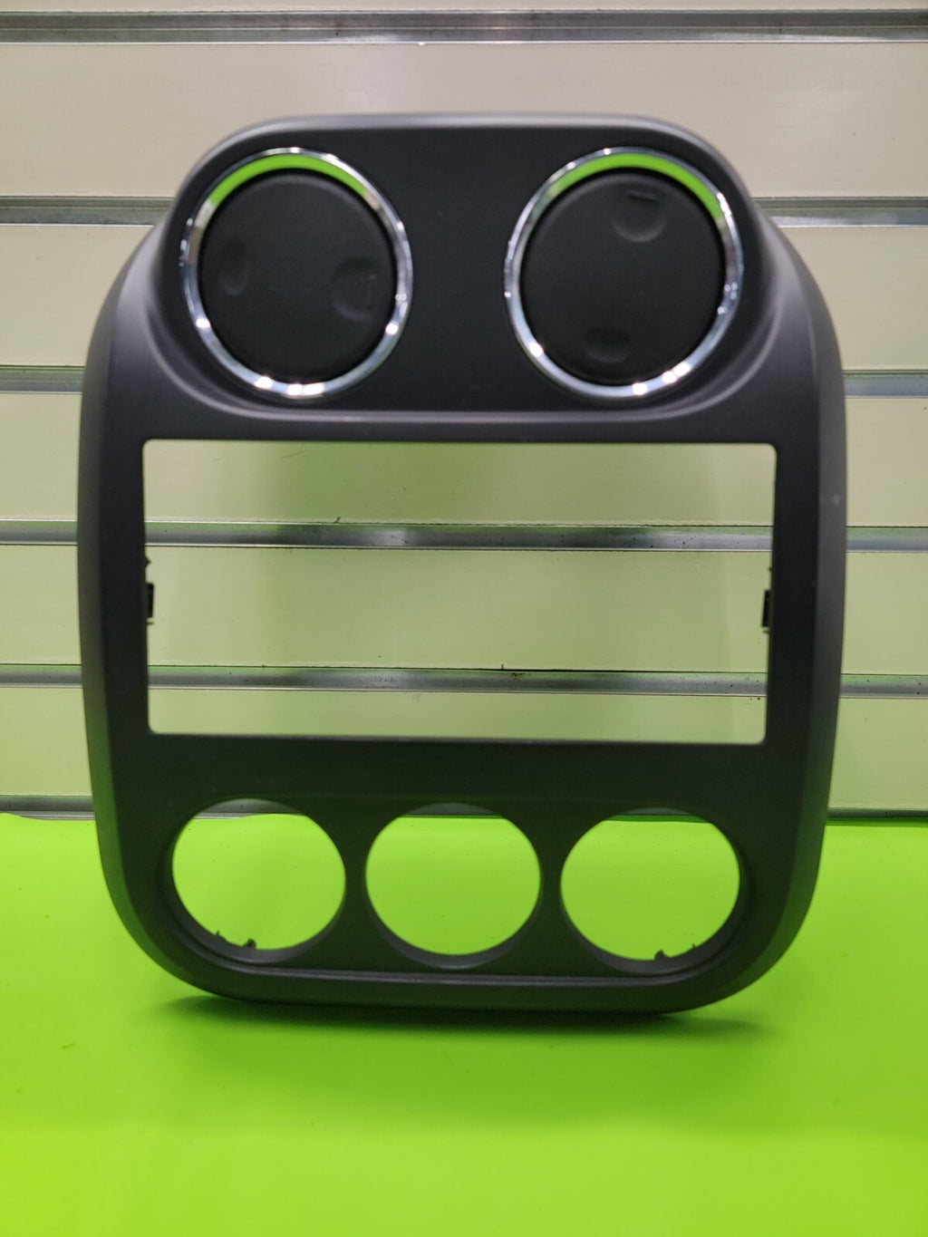 🔥10-16 Jeep Compass Patriot Center Radio Climate Dash Trim Bezel Vents BLACK