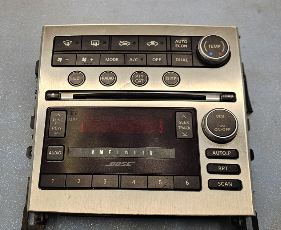 🔥05-07 Infiniti G35 Coupe OEM Navigation Climate Control CD Radio Player Silver