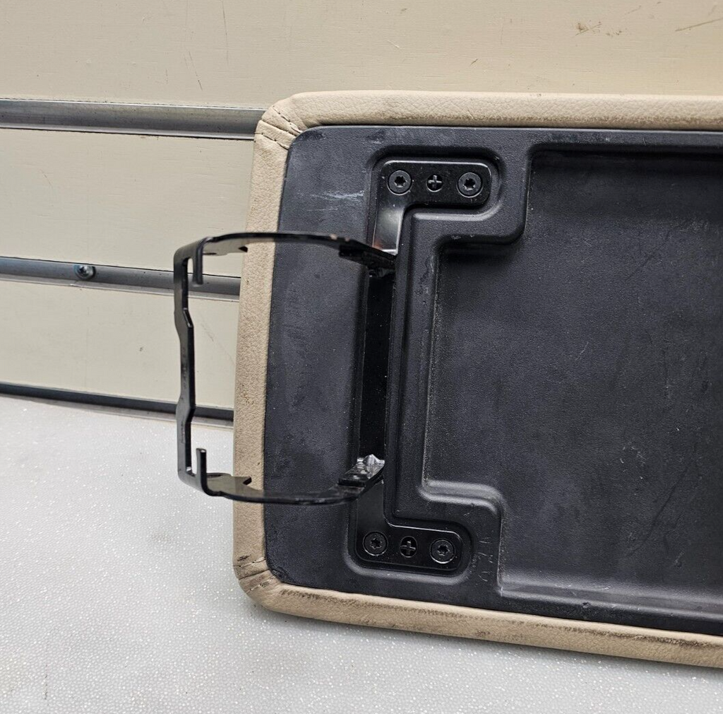 03-05 LINCOLN AVIATOR FRONT CENTER CONSOLE LID COVER ARMREST LEATHER TOP PAD TAN