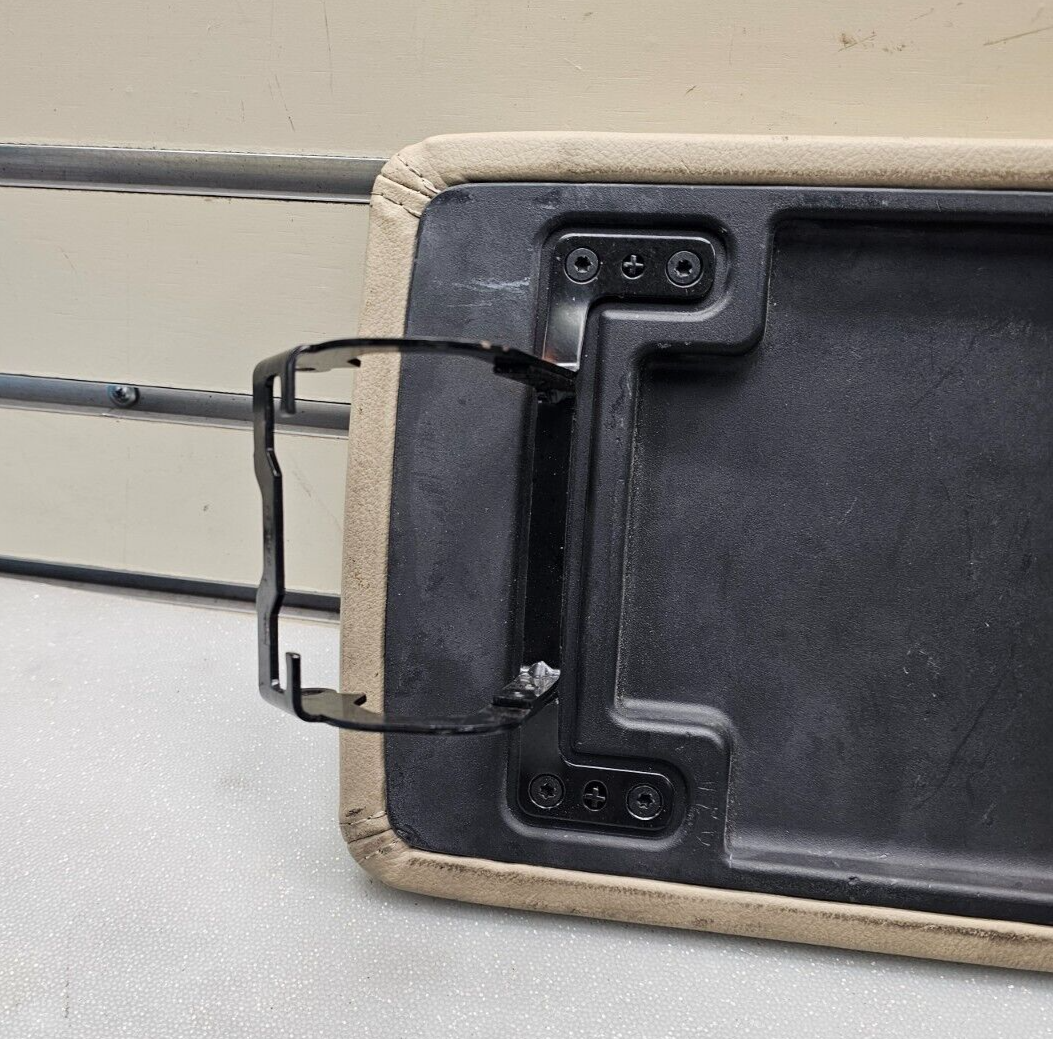 03-05 LINCOLN AVIATOR FRONT CENTER CONSOLE LID COVER ARMREST LEATHER TOP PAD TAN