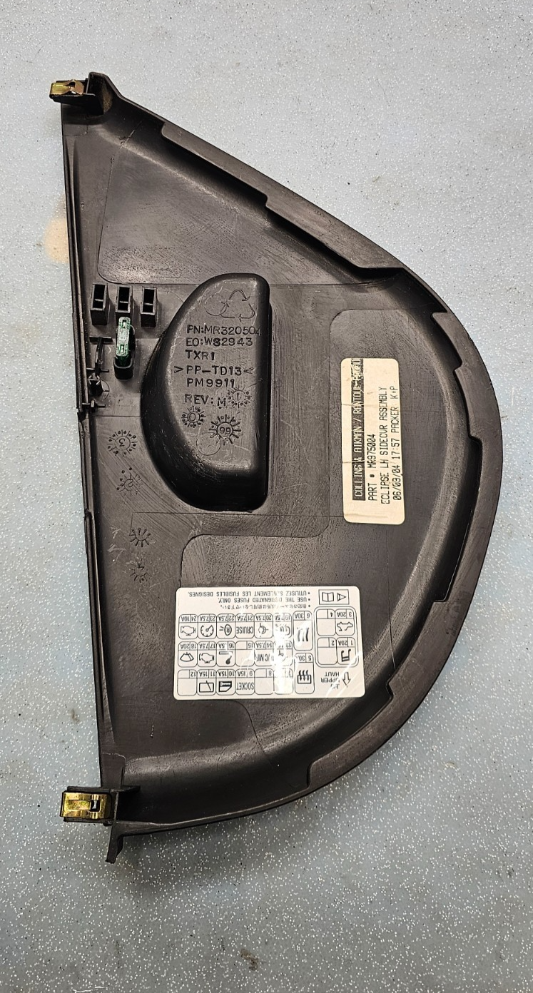 🔥01-02 Sebring Stratus Dash Interior Fuse Box Instrument Panel End Cover BLACK