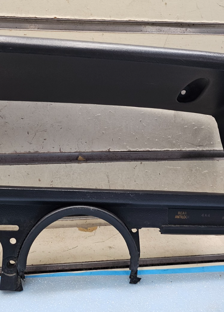 🔥1987-1991 FORD F150 F250 F350 Bronco Dash Trim Instrument Cluster Bezel BLACK