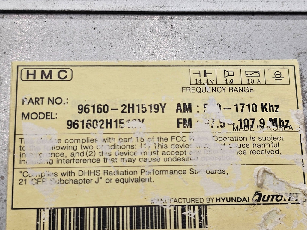 🔥06-10 Hyundai ELANTRA Audio Equipment AM FM Radio Sedan Receiver Stereo OEM